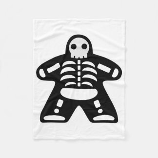 Bone Meeple Skeleton Halloween Board Gamer Geschen Fleecedecke