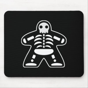 Bone Meeple Skeleton Halloween Board Gamer Geschen Mousepad