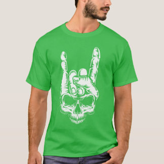 Bone Rocker Skelett Rock Metal Musik Liebe Rock fr T-Shirt