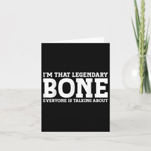 Bone Surname Funny Team Familienname Knochen Karte