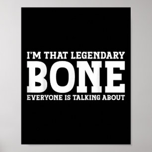 Bone Surname Funny Team Familienname Knochen Poster