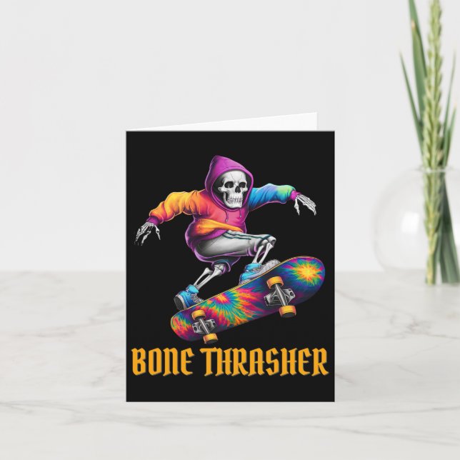 Bone Thrasher Skeleton Halloween-Kostüm Karte (Vorderseite)