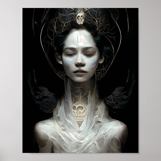 Bone Wraith Fantasy Sci-Fi Art Poster (Vorne)