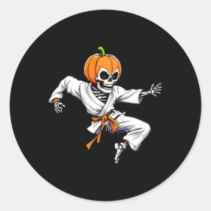 Bonebbrecher das Halloween Kata des Untoten Spaß s Runder Aufkleber