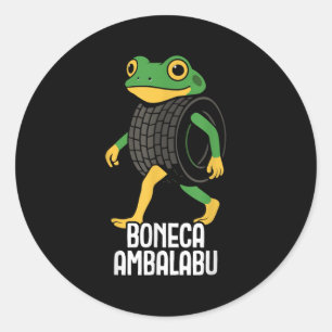 Boneca Ambalabu Italienisch Brainrot Funny Meme Runder Aufkleber