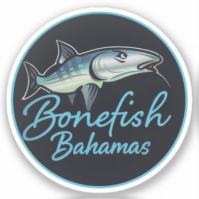 bonefish bahamas fishing aufkleber (Vorderseite)