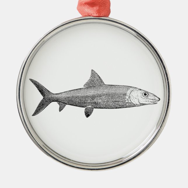 Bonefish Logo Ornament Aus Metall (Vorne)