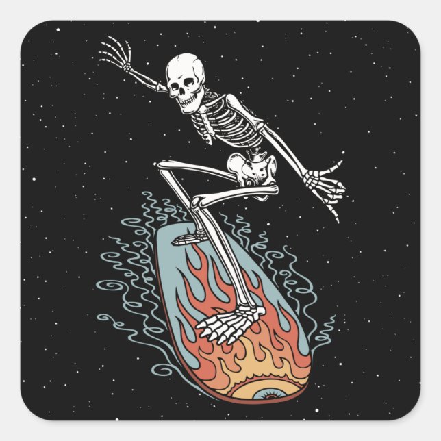 Bonehead Board Typ Quadratischer Aufkleber (Vorderseite)