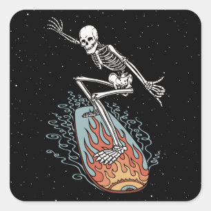 Bonehead Board Typ Quadratischer Aufkleber