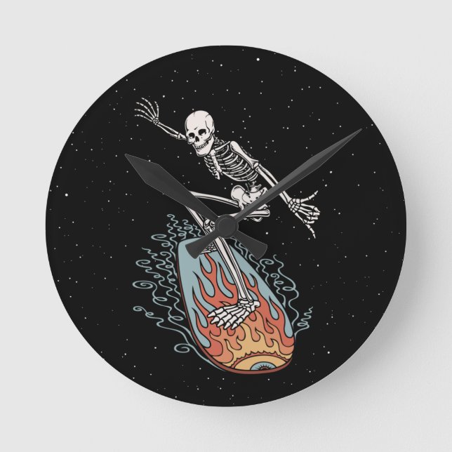 Bonehead Board Typ Runde Wanduhr (Vorderseite)