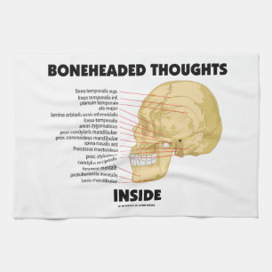 Boneheaded Gedanken nach innen Geschirrtuch