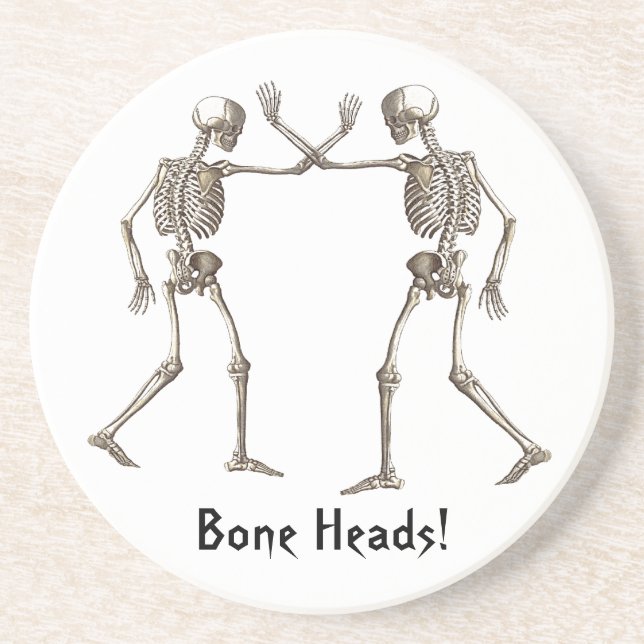 Boneheads Halloween Sandstein Untersetzer (Vorne)