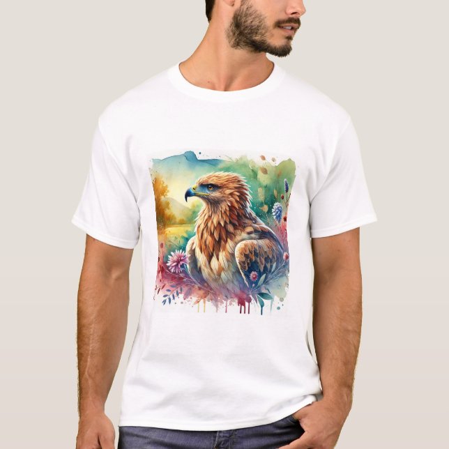 Bonellis Eagle 080824AREF141 - Watercolor T-Shirt (Vorderseite)
