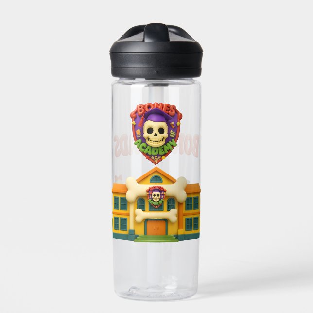 💀 Bones Academy™ und The Boneheads Trinkflasche (Vorderseite)