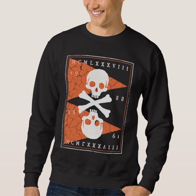 Bones and Skulls Pirate  2 Sweatshirt (Vorderseite)