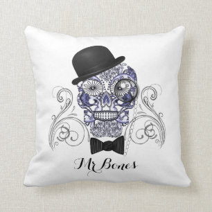 Bones Fun Verziert Sugar Skull Design Kissen