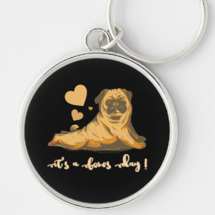 Bones Tag - Mops Gute Laune Schlüsselanhänger