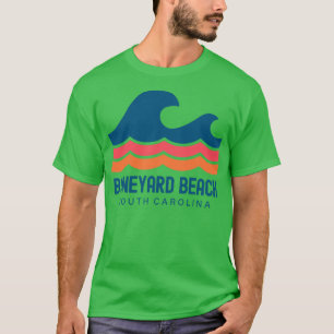 Boneyard Beach South olina Vintag Wave T-Shirt