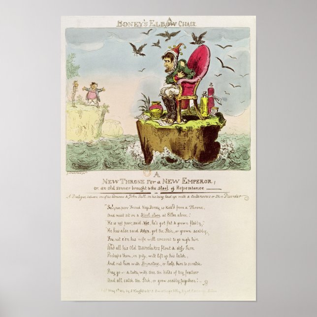 Boney's Elba Chair, herausgegeben von S. Knight Poster (Vorne)