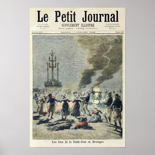 Bonfire beleuchtet, um die Sommersonne in Poster (Vorne)