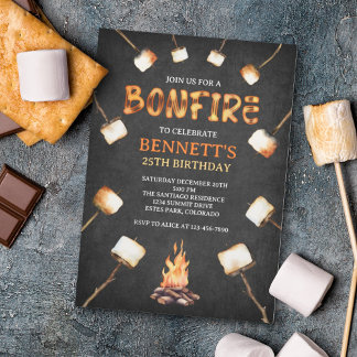 Bonfire Birthday Einladung