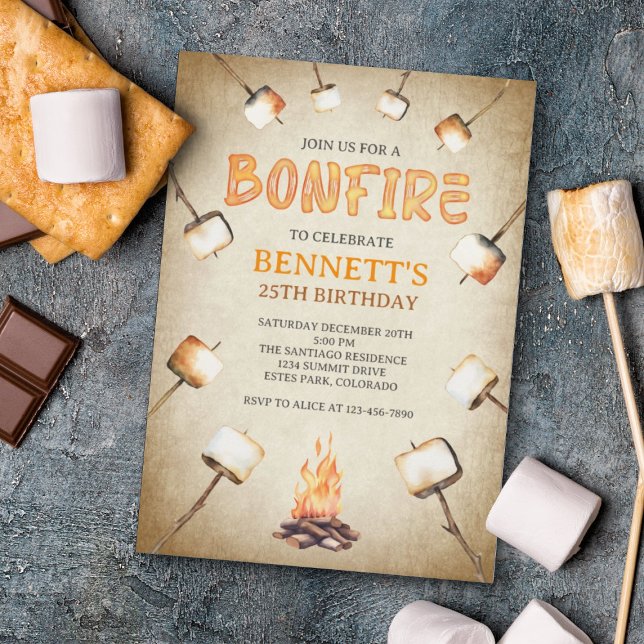 Bonfire Birthday Einladung (Von Creator hochgeladen)
