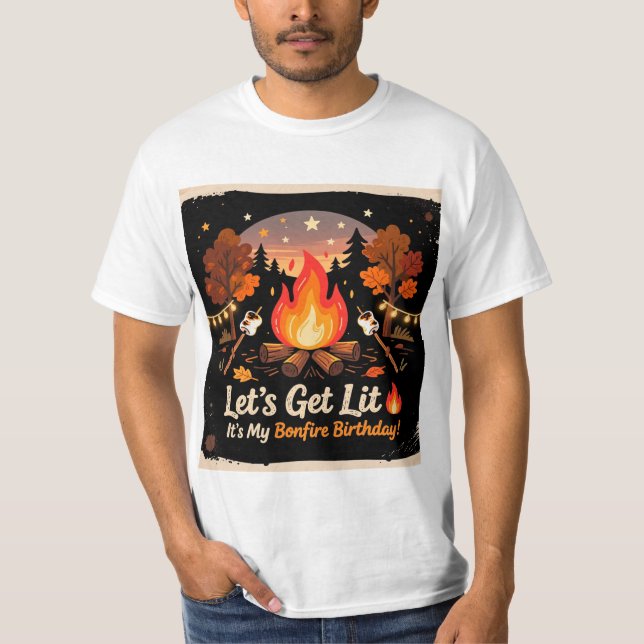 Bonfire Birthday Party T-Shirt 🔥 (Vorderseite)