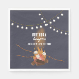 Bonfire & Camping Outdoor Campfire Geburtstagspart Serviette