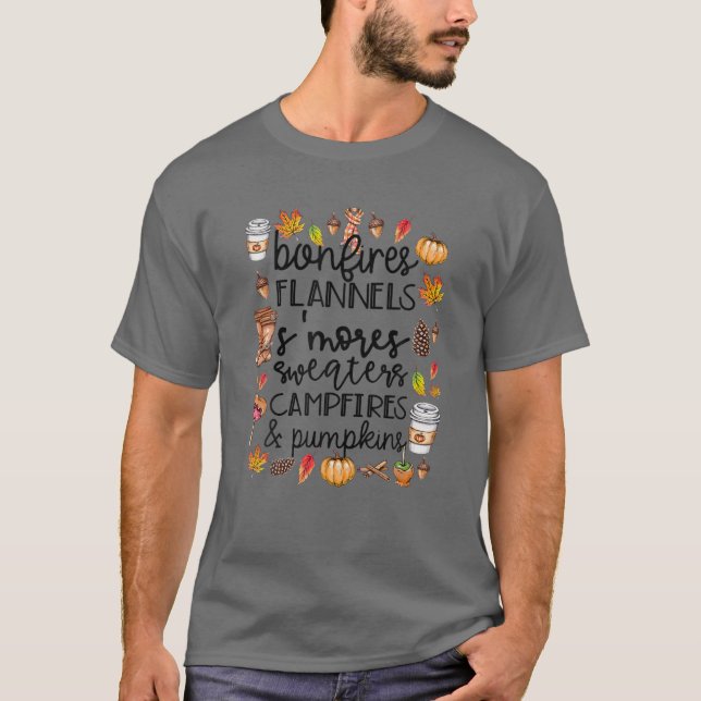 Bonfire Flannels's mores Sweaters Campfire und P T-Shirt (Vorderseite)