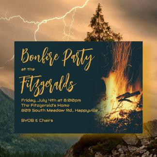 Bonfire Night Party Einladung