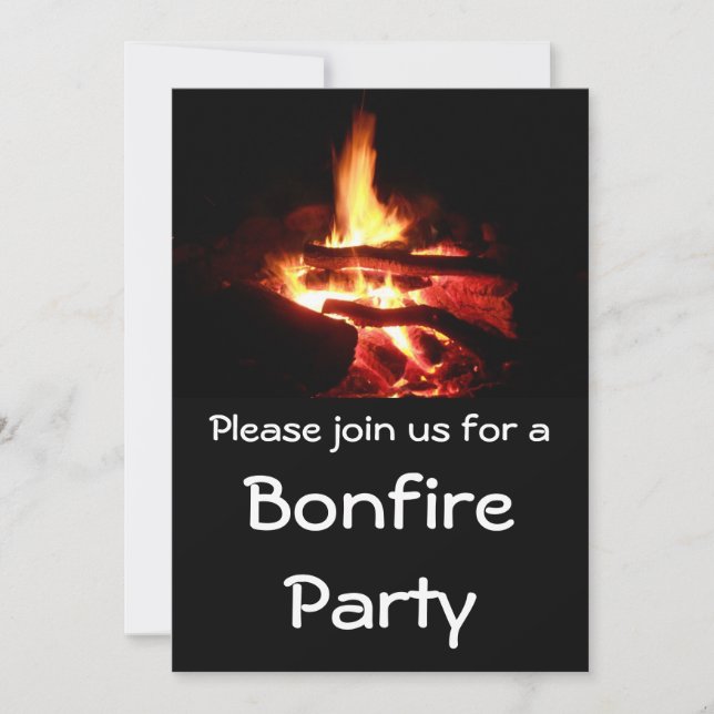 Bonfire-Party Einladung (Vorderseite)