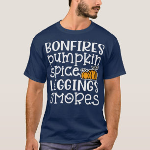 Bonfire Pumpkin Gewürze Leggings Smores Halloween T-Shirt