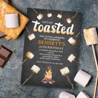 Bonfire Toasted Adult Geburtstag Einladung