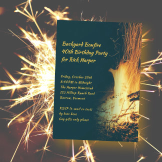 Bonfire-Typ fallen Geburtstagsparty Einladung