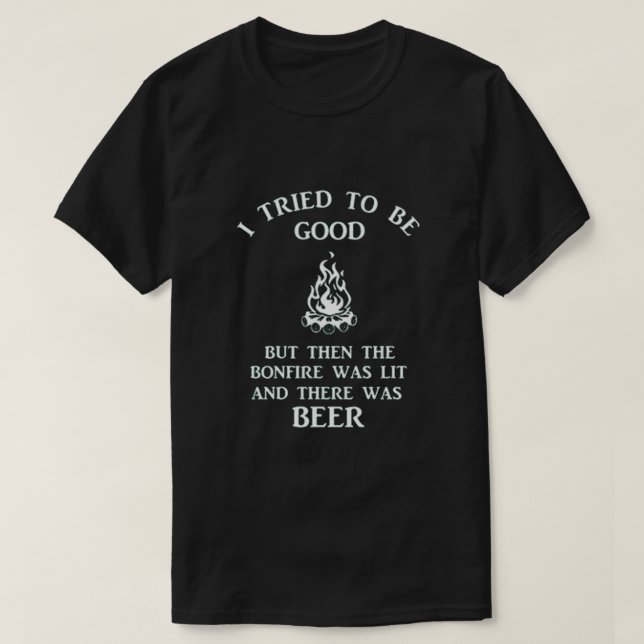 Bonfire und Bier T-Shirt (Design vorne)