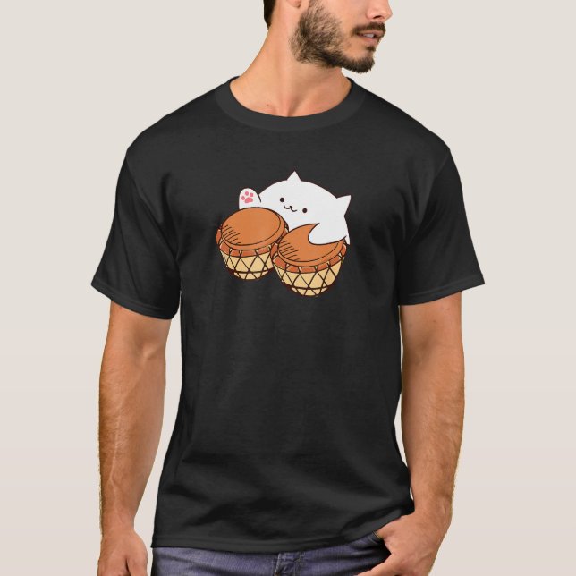 Bongo Cat merch Niedlich Cat meme 1 T-Shirt (Vorderseite)