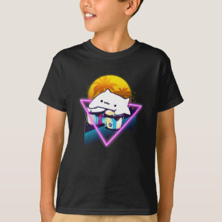 Bongo Cat Retro 80er Vaporwave Outrun Style T-Shirt