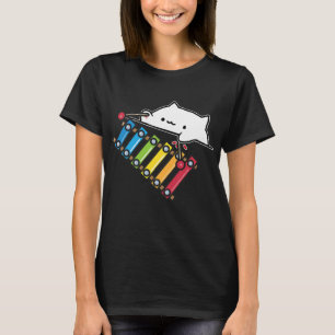 Bongo Cat Spielen Marimba T - Shirt niedlich Gamer