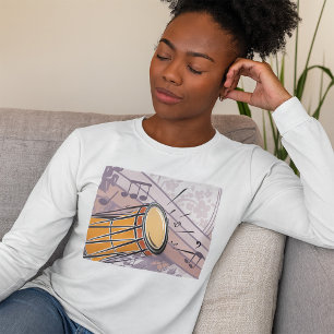 Bongo Drum Music Womens Long Sleeve T-Shirt