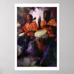 Bongo-Spieler Poster