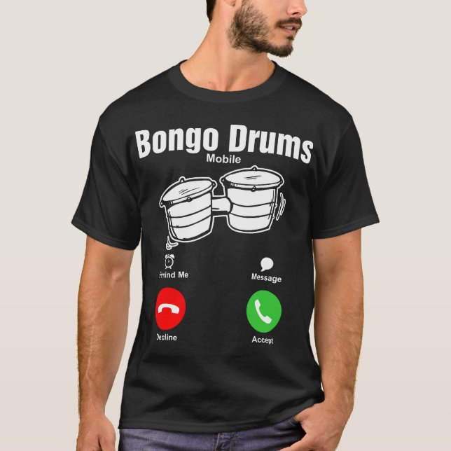 Bongo-Trommel-Mobile-T-Shirt T-Shirt (Vorderseite)