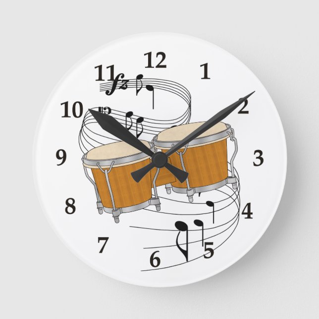 Bongo-Wanduhr Runde Wanduhr (Vorderseite)