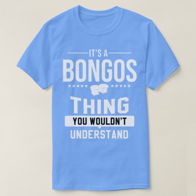 Bongos Schlagzeug Music Instrument Drum Bongo T-Shirt (Design vorne)