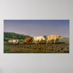 Bonheur - Pflügen in Nevers Poster