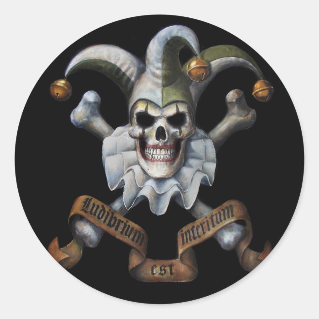 Bonie der Joker Runder Aufkleber (Vorderseite)