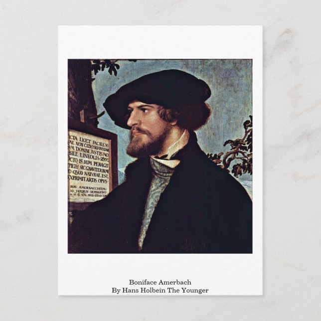 Boniface Amerbach von Hans Holbein die Jüngsten Postkarte (Vorderseite)