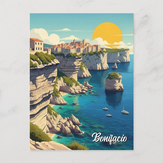 Bonifacio Korsika Frankreich Reisen Postkarte (Vorderseite)