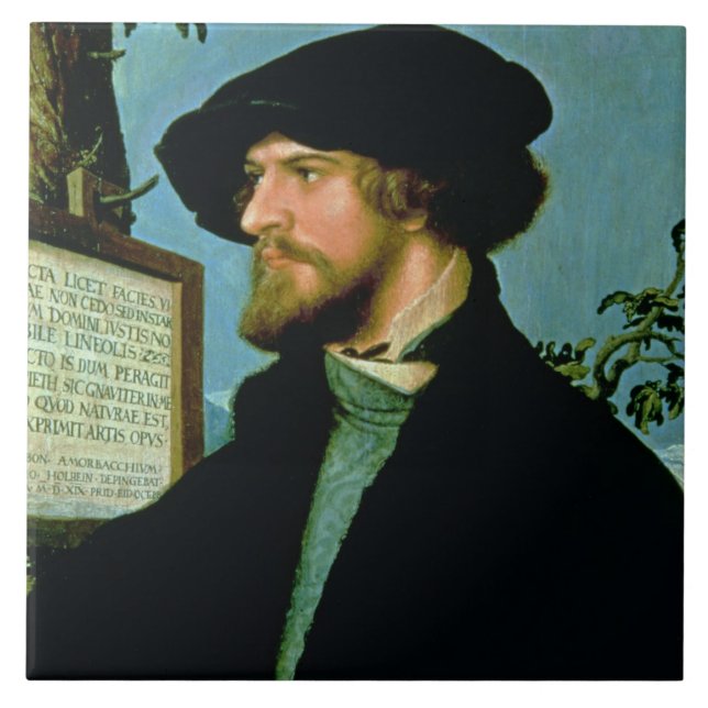 Bonifacius Amerbach, 1519 (Öl auf Kiefernholz) Fliese (Vorderseite)