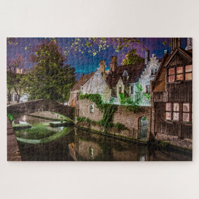 Bonifacius-Brücke im Brügge-Puzzle Puzzle (Horizontal)