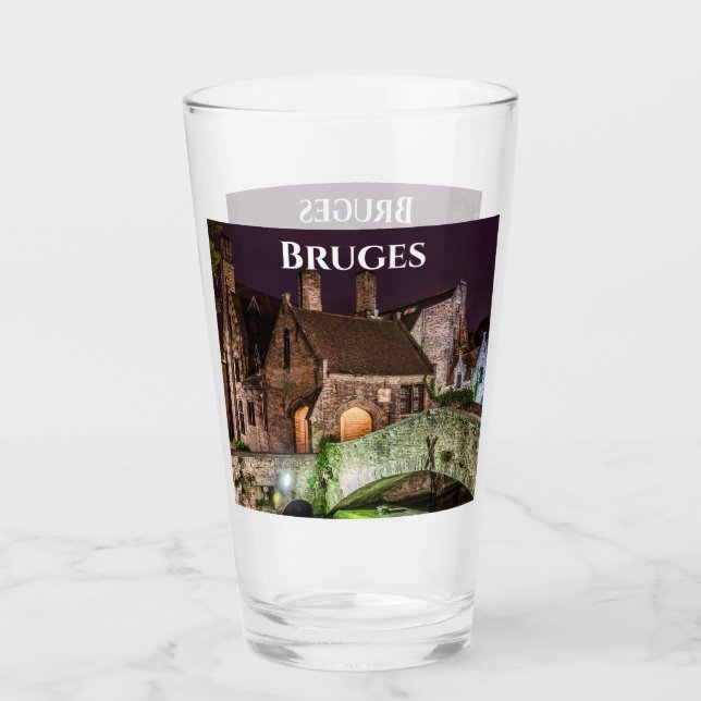 Bonifacius-Brücke in Brügge Glas (Vorderseite)